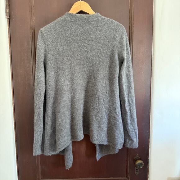 41 HAWTHORN | Gray Cashmere Open Front Draped Cardigan | Large - Picture 2 of 5